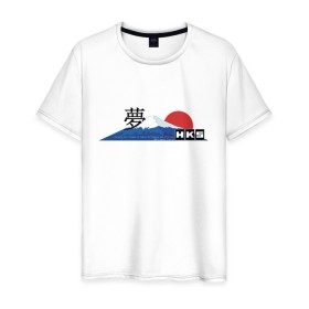 Мужская футболка хлопок с принтом HKS Japan JDM в Белгороде, 100% хлопок | прямой крой, круглый вырез горловины, длина до линии бедер, слегка спущенное плечо. | 