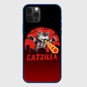 Чехол для iPhone 12 Pro с принтом CATZILLA в Белгороде, силикон | область печати: задняя сторона чехла, без боковых панелей | catzilla | годзилла | кот | котик | кошка | кэтзилла | мимими | прикол | прикольная