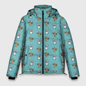 Мужская зимняя куртка 3D с принтом Koala bambuk в Белгороде, верх — 100% полиэстер; подкладка — 100% полиэстер; утеплитель — 100% полиэстер | длина ниже бедра, свободный силуэт Оверсайз. Есть воротник-стойка, отстегивающийся капюшон и ветрозащитная планка. 

Боковые карманы с листочкой на кнопках и внутренний карман на молнии. | Тематика изображения на принте: bambuk | coala | koala | бамбук | коала