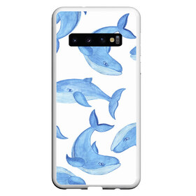 Чехол для Samsung Galaxy S10 с принтом Косяк китов в Белгороде, Силикон | Область печати: задняя сторона чехла, без боковых панелей | арт | карандашом | кит | киты | красками | море | моря | океан | океаны | под водой | рисунок