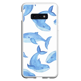 Чехол для Samsung S10E с принтом Косяк китов в Белгороде, Силикон | Область печати: задняя сторона чехла, без боковых панелей | арт | карандашом | кит | киты | красками | море | моря | океан | океаны | под водой | рисунок