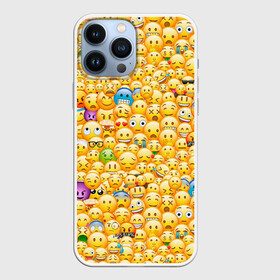 Чехол для iPhone 13 Pro Max с принтом Смайлики Emoji в Белгороде,  |  | emoji | smile | sticker | грусть | любовь | печаль | плачь | смайлики | стикеры | текстура | улыбка | эмоджи | эмодзи