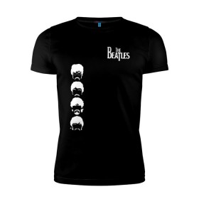 Мужская футболка премиум с принтом Beatles в Белгороде, 92% хлопок, 8% лайкра | приталенный силуэт, круглый вырез ворота, длина до линии бедра, короткий рукав | Тематика изображения на принте: beatles | john lennon | liverpool four | ring | rock | битлз | джон леннон | джордж харрисон | ливерпульская четверка | мерсибит | пол маккартни | психоделический рок | ринго старр | рок | рок н ролл | хард рок