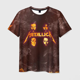 Мужская футболка 3D с принтом Metallica в Белгороде, 100% полиэфир | прямой крой, круглый вырез горловины, длина до линии бедер | Тематика изображения на принте: james alan hetfield | джеймс хетфилд | кирк хэмметт | ларс ульрих | металлика | музыка | роберт трухильо | трэш метал | хеви метал