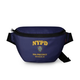 Поясная сумка 3D с принтом Бруклин 9-9 департамент NYPD в Белгороде, 100% полиэстер | плотная ткань, ремень с регулируемой длиной, внутри несколько карманов для мелочей, основное отделение и карман с обратной стороны сумки застегиваются на молнию | 99 | brooklyn 99 | police | бруклин | бруклин 9 9 | девять девять | департамент | джейк | джеффордс | значок | логотип | нью йорк | перальта | сериал | терри | чарльз бойл