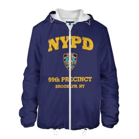 Мужская куртка 3D с принтом Бруклин 9-9 департамент NYPD в Белгороде, ткань верха — 100% полиэстер, подклад — флис | прямой крой, подол и капюшон оформлены резинкой с фиксаторами, два кармана без застежек по бокам, один большой потайной карман на груди. Карман на груди застегивается на липучку | Тематика изображения на принте: 99 | brooklyn 99 | police | бруклин | бруклин 9 9 | девять девять | департамент | джейк | джеффордс | значок | логотип | нью йорк | перальта | сериал | терри | чарльз бойл