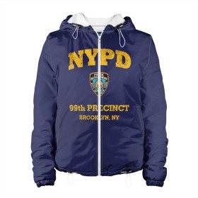 Женская куртка 3D с принтом Бруклин 9-9 департамент NYPD в Белгороде, ткань верха — 100% полиэстер, подклад — флис | прямой крой, подол и капюшон оформлены резинкой с фиксаторами, два кармана без застежек по бокам, один большой потайной карман на груди. Карман на груди застегивается на липучку | 99 | brooklyn 99 | police | бруклин | бруклин 9 9 | девять девять | департамент | джейк | джеффордс | значок | логотип | нью йорк | перальта | сериал | терри | чарльз бойл