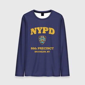 Мужской лонгслив 3D с принтом Бруклин 9-9 департамент NYPD в Белгороде, 100% полиэстер | длинные рукава, круглый вырез горловины, полуприлегающий силуэт | 99 | brooklyn 99 | police | бруклин | бруклин 9 9 | девять девять | департамент | джейк | джеффордс | значок | логотип | нью йорк | перальта | сериал | терри | чарльз бойл
