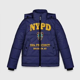 Зимняя куртка для мальчиков 3D с принтом Бруклин 9-9 департамент NYPD в Белгороде, ткань верха — 100% полиэстер; подклад — 100% полиэстер, утеплитель — 100% полиэстер | длина ниже бедра, удлиненная спинка, воротник стойка и отстегивающийся капюшон. Есть боковые карманы с листочкой на кнопках, утяжки по низу изделия и внутренний карман на молнии. 

Предусмотрены светоотражающий принт на спинке, радужный светоотражающий элемент на пуллере молнии и на резинке для утяжки | 99 | brooklyn 99 | police | бруклин | бруклин 9 9 | девять девять | департамент | джейк | джеффордс | значок | логотип | нью йорк | перальта | сериал | терри | чарльз бойл