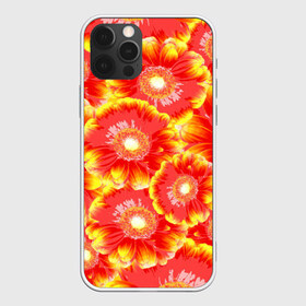 Чехол для iPhone 12 Pro Max с принтом Цветы в Белгороде, Силикон |  | 8 марта | букет | красно желтые цветы | хризантемы | цветы