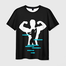 Мужская футболка 3D с принтом титан в Белгороде, 100% полиэфир | прямой крой, круглый вырез горловины, длина до линии бедер | crossfit | sport | бодибилдинг | зал | мужчина | мускулы | мышцы | сила | спорт | фитнес
