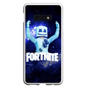 Чехол для Samsung S10E с принтом Marshmello в Белгороде, Силикон | Область печати: задняя сторона чехла, без боковых панелей | fortnite | fortnite2 | marshmello | игра | космос | маршмеллоу | призрак | тень | фортнайт | черная дыра