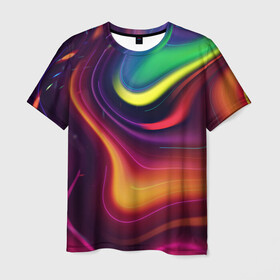Мужская футболка 3D с принтом Acid Club в Белгороде, 100% полиэфир | прямой крой, круглый вырез горловины, длина до линии бедер | acid | hyper | neon | абстракция | дискотека | кислота | кислотная футболка | кислотный цвет | клуб | клубная | неон | неоновый свет | ночной | хайп | хайпер