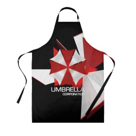 Фартук 3D с принтом UMBRELLA CORP. в Белгороде, 100% полиэстер | общий размер — 65 х 85 см, ширина нагрудника — 26 см, горловина — 53 см, длина завязок — 54 см, общий обхват в поясе — 173 см. Принт на завязках и на горловине наносится с двух сторон, на основной части фартука — только с внешней стороны | biohazard | biohazard 7 | crocodile | fang | game | hand | monster | new umbrella | resident evil | resident evil 7 | umbrella | umbrella corp | umbrella corporation | zombie | обител