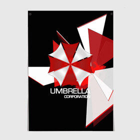 Постер с принтом UMBRELLA CORP. в Белгороде, 100% бумага
 | бумага, плотность 150 мг. Матовая, но за счет высокого коэффициента гладкости имеет небольшой блеск и дает на свету блики, но в отличии от глянцевой бумаги не покрыта лаком | biohazard | biohazard 7 | crocodile | fang | game | hand | monster | new umbrella | resident evil | resident evil 7 | umbrella | umbrella corp | umbrella corporation | zombie | обител