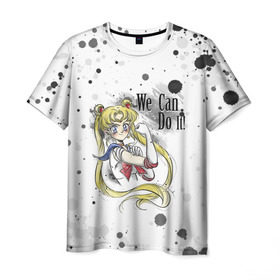 Мужская футболка 3D с принтом Sailor Moon. We can do it! в Белгороде, 100% полиэфир | прямой крой, круглый вырез горловины, длина до линии бедер | ami | girl | mizuno | moon | sailor | tsukino | usagi | ами | банни | волшебница | девушка | малышка | махо сёдзё | мидзуно | минако | мун | рэй | сейлор | усаги | хино | цукино | чибиуса