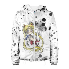 Женская куртка 3D с принтом Sailor Moon. We can do it! в Белгороде, ткань верха — 100% полиэстер, подклад — флис | прямой крой, подол и капюшон оформлены резинкой с фиксаторами, два кармана без застежек по бокам, один большой потайной карман на груди. Карман на груди застегивается на липучку | ami | girl | mizuno | moon | sailor | tsukino | usagi | ами | банни | волшебница | девушка | малышка | махо сёдзё | мидзуно | минако | мун | рэй | сейлор | усаги | хино | цукино | чибиуса