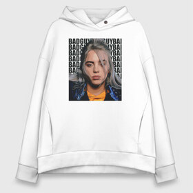 Женское худи Oversize хлопок с принтом Billie Eilish (со спиной) в Белгороде, френч-терри — 70% хлопок, 30% полиэстер. Мягкий теплый начес внутри —100% хлопок | боковые карманы, эластичные манжеты и нижняя кромка, капюшон на магнитной кнопке | Тематика изображения на принте: ailish | billi | billie eilish | bury a friend | copycat | crown | dont smile at me | lovely | music | my boy | party favor | pop | били | билли айлиш | музыка | певица | поп | эйлиш