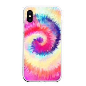 Чехол для iPhone XS Max матовый с принтом Tie Dye vortex в Белгороде, Силикон | Область печати: задняя сторона чехла, без боковых панелей | art | hype | maelstrom | swirl | tie dye | trend | vortex | акварель | акрил | арт | буйство | вихрь | дизайн | завихрение | краски | красок | тай дай | торнадо | тренд | трендовая | хайповая