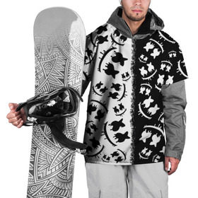 Накидка на куртку 3D с принтом MARSHMELLO в Белгороде, 100% полиэстер |  | black | black and white | marshmello | music | white | белое | маршиеллоу | маска | музыка | музыкант | черное | черное и белое