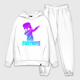 Мужской костюм хлопок OVERSIZE с принтом FORTNITE X MARSHMELLO | ФОРТНАЙТ в Белгороде,  |  | fortnite | fortnite 2 | fortnite x | marshmello | ninja | ninja hyper streamer | ninja streamer | streamer | tyler blevins | маршмелло | ниндзя | фортнайт | фортнайт 2 | фортнайт глава 2