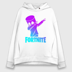 Женское худи Oversize хлопок с принтом FORTNITE X MARSHMELLO в Белгороде, френч-терри — 70% хлопок, 30% полиэстер. Мягкий теплый начес внутри —100% хлопок | боковые карманы, эластичные манжеты и нижняя кромка, капюшон на магнитной кнопке | fortnite | fortnite 2 | fortnite x | marshmello | ninja | ninja hyper streamer | ninja streamer | streamer | tyler blevins | маршмелло | ниндзя | фортнайт | фортнайт 2 | фортнайт глава 2