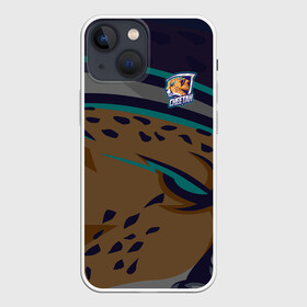 Чехол для iPhone 13 mini с принтом Форма Cheetah в Белгороде,  |  | design | logo | mascot | баскетбол | гепард | герои | животное | звери | зверь | киберспорт | кошка | охота | рысь | спортивная | стиль | талисман | фитнес | форма | футбол | хищник | яркие