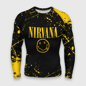 Мужской рашгард 3D с принтом NIRVANA   НИРВАНА (Z) в Белгороде,  |  | cobain | kurt donald cobain | nirvana | smile | альтернативный рок | гранж | дэйв грол | крист новоселич | курт кобейн | нирвана | смайл