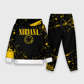 Детский костюм 3D (с толстовкой) с принтом NIRVANA   НИРВАНА (Z) в Белгороде,  |  | cobain | kurt donald cobain | nirvana | smile | альтернативный рок | гранж | дэйв грол | крист новоселич | курт кобейн | нирвана | смайл