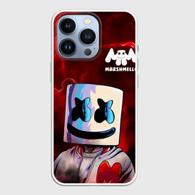 Чехол для iPhone 13 Pro с принтом MARSHMELLO в Белгороде,  |  | marshmello | music | дым | зефир | зефирка | лого | лого marshmello | лого маршмеллоу | логотип | логотип marshmello | логотип маршмеллоу | маршиеллоу | маска | музыка | музыкант