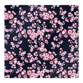 Магнитный плакат 3Х3 с принтом Сакура в Белгороде, Полимерный материал с магнитным слоем | 9 деталей размером 9*9 см | 8 марта | sakura | дерево в цветах | листья | сакура | цветы