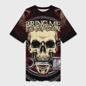 Платье-футболка 3D с принтом Bring Me the Horizon в Белгороде,  |  | bmth | metal | music | official | rca records label | rock | sempiternal | video | британская | группа | дэткор | поп | рок