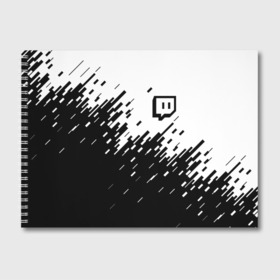 Альбом для рисования с принтом Twitch в Белгороде, 100% бумага
 | матовая бумага, плотность 200 мг. | game | gamer | twitch | игра | игры | компьютер | стрим | стример | твитч | твич