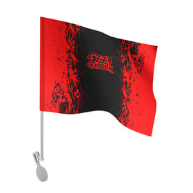 Флаг для автомобиля с принтом Ozzy Osbourne | Black Sabbath (Z) в Белгороде, 100% полиэстер | Размер: 30*21 см | black sabbath | michael osbourne | ozzy osbourne | джон майкл осборн | дум метал | хард рок | хеви метал