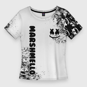 Женская футболка 3D Slim с принтом Marshmello в Белгороде,  |  | dj | marshmello | marshmelloy | usa | америка | клуб | клубная музыка | мармело | маршмелло | маршмеллоу | музыка | музыкант