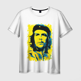 Мужская футболка 3D с принтом Че Гевара в Белгороде, 100% полиэфир | прямой крой, круглый вырез горловины, длина до линии бедер | ernesto guevara | голова | известный | куба | личность | популярный | революционер | революция | че | че гевара | человек | эрнесто