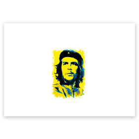 Поздравительная открытка с принтом Че Гевара в Белгороде, 100% бумага | плотность бумаги 280 г/м2, матовая, на обратной стороне линовка и место для марки
 | ernesto guevara | голова | известный | куба | личность | популярный | революционер | революция | че | че гевара | человек | эрнесто