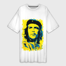 Платье-футболка 3D с принтом Че Гевара в Белгороде,  |  | ernesto guevara | голова | известный | куба | личность | популярный | революционер | революция | че | че гевара | человек | эрнесто