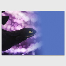 Поздравительная открытка с принтом КАК ПРИРУЧИТЬ ДРАКОНА в Белгороде, 100% бумага | плотность бумаги 280 г/м2, матовая, на обратной стороне линовка и место для марки
 | dragon | how to train your dragon the hidden world | драконы | икинг | как приручить дракона 3 | персонажи