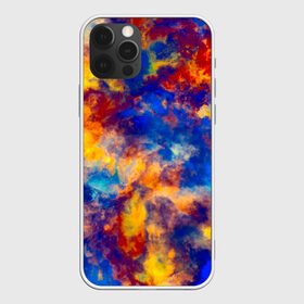 Чехол для iPhone 12 Pro Max с принтом Огненно-синий полутон в Белгороде, Силикон |  | textures | абстракция | дым | желтый | краски | красный | небо | облака | огонь | пламя | разводы | разноцветный | синий | текстура | текстуры | туман | узор | фон