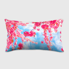 Подушка 3D антистресс Цветение Вишни: в Белгороде, наволочка — 100% полиэстер, наполнитель — вспененный полистирол | состоит из подушки и наволочки на молнии | flowers | pink | бутоны | весна | вишня | дерево | листья | небо | облака | природа | розовый | сакура | солнце | цветение | цветочки | цветы