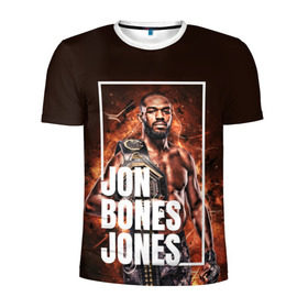 Мужская футболка 3D спортивная с принтом Jon Jones в Белгороде, 100% полиэстер с улучшенными характеристиками | приталенный силуэт, круглая горловина, широкие плечи, сужается к линии бедра | bones jones | jon bones jones | jon jones | jonny bones | jonnybones | mma | ufc | джон джонс | мма