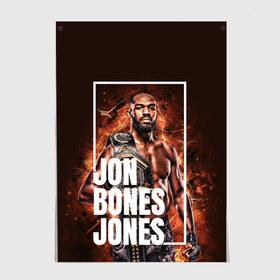 Постер с принтом Jon Jones в Белгороде, 100% бумага
 | бумага, плотность 150 мг. Матовая, но за счет высокого коэффициента гладкости имеет небольшой блеск и дает на свету блики, но в отличии от глянцевой бумаги не покрыта лаком | bones jones | jon bones jones | jon jones | jonny bones | jonnybones | mma | ufc | джон джонс | мма