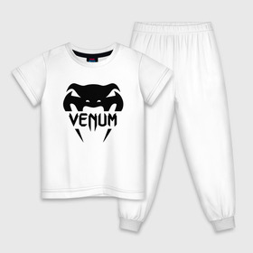 Детская пижама хлопок с принтом Venum в Белгороде, 100% хлопок |  брюки и футболка прямого кроя, без карманов, на брюках мягкая резинка на поясе и по низу штанин
 | 