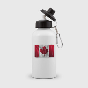 Бутылка спортивная с принтом Канада в Белгороде, металл | емкость — 500 мл, в комплекте две пластиковые крышки и карабин для крепления | 3d | 3д | canada | государственный | государство | канада | канадец | канадский | канадцы | клён | лист | листья | объёмный | страна | страны | туристические | туристический | флаг | флаги | флажки | флажок