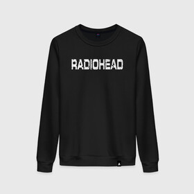 Женский свитшот хлопок с принтом Radiohead в Белгороде, 100% хлопок | прямой крой, круглый вырез, на манжетах и по низу широкая трикотажная резинка  | radiohead | thomas edward yorke | альтернативный рок | арт рок | джонни гринвуд | инди рок | колин гринвуд | том йорк | фил селуэй | эд о’брайен | экспериментальный рок | электронная музыка