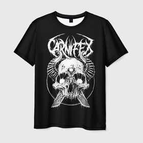 Мужская футболка 3D с принтом Carnifex в Белгороде, 100% полиэфир | прямой крой, круглый вырез горловины, длина до линии бедер | Тематика изображения на принте: behemoth | black | blackmetal | burzum | carnifex | punk | rock | suicide silence