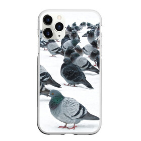 Чехол для iPhone 11 Pro матовый с принтом Голуби в Белгороде, Силикон |  | bird | pigeon | russia | snow | winter | голубь | животные | зима | курлык | птицы | россия | снег | текстура | фон | фотография