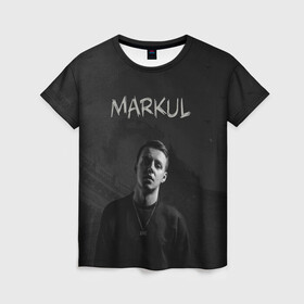 Женская футболка 3D с принтом MARKUL в Белгороде, 100% полиэфир ( синтетическое хлопкоподобное полотно) | прямой крой, круглый вырез горловины, длина до линии бедер | depression | gang | great | green | markul | park | маркул