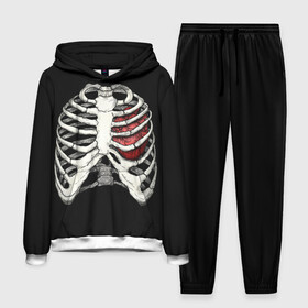 Мужской костюм 3D (с толстовкой) с принтом My Heart в Белгороде,  |  | bone | bones | chest | heart | hearts | love | organ | organs | ribs | skeleton | x ray | грудная клетка | кости | кость | орган | органы | ребра | рентген | сердца | сердце | скелет